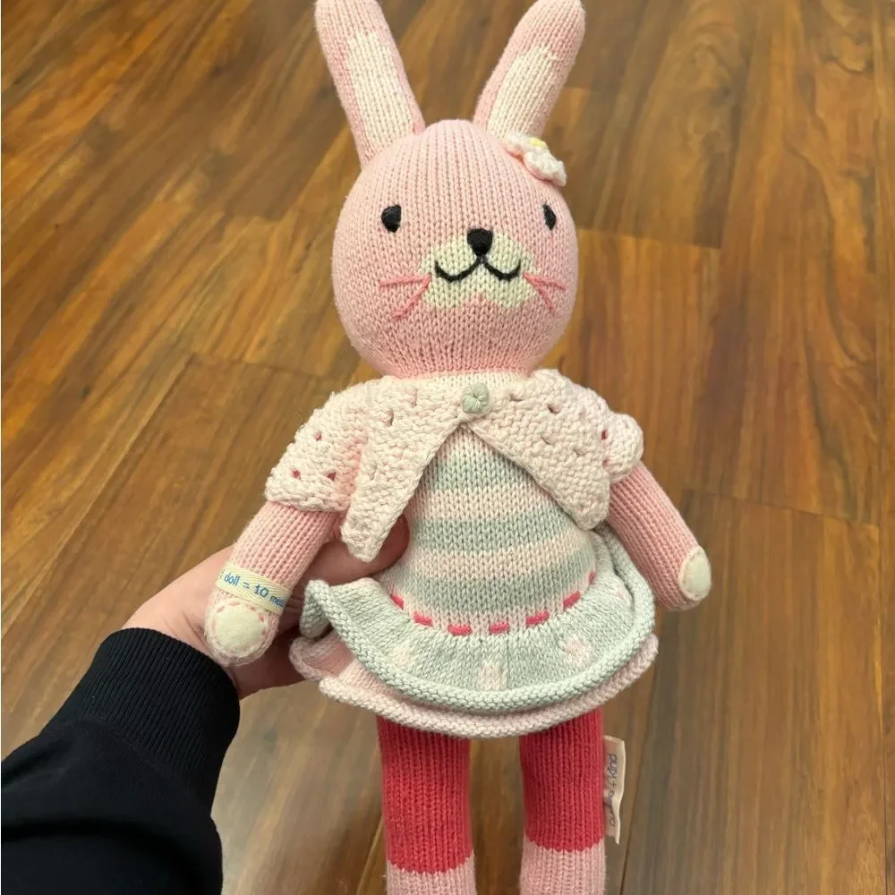 cuddle + kind Chloe the bunny hand knit plush